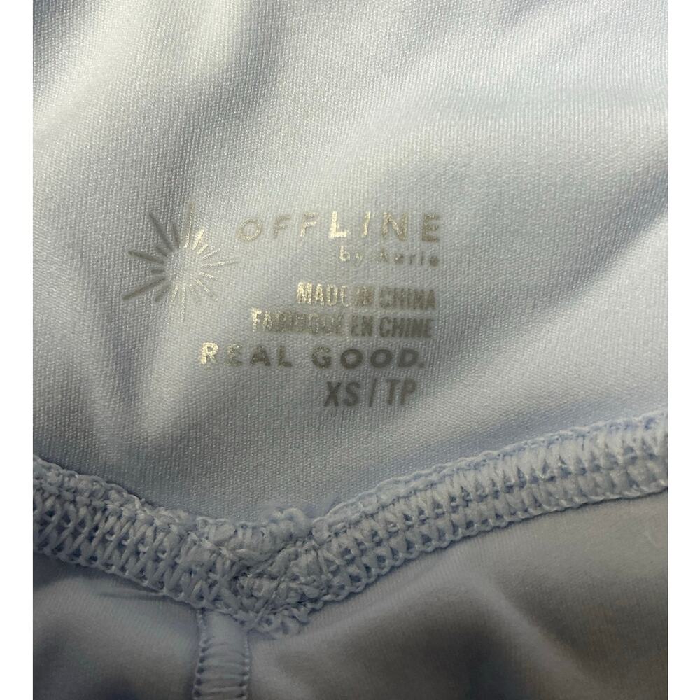 OFFLINE By Aerie Real Me Pleated Flowy Shorts Light Blue Activewear Size XS - Picture 4 of 8